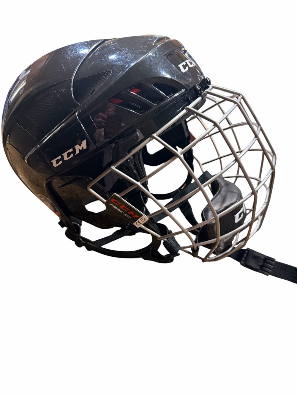 XS youth CCM FM50 Black Hockey Helmet Mask/Cage, HECC Certified 2027
